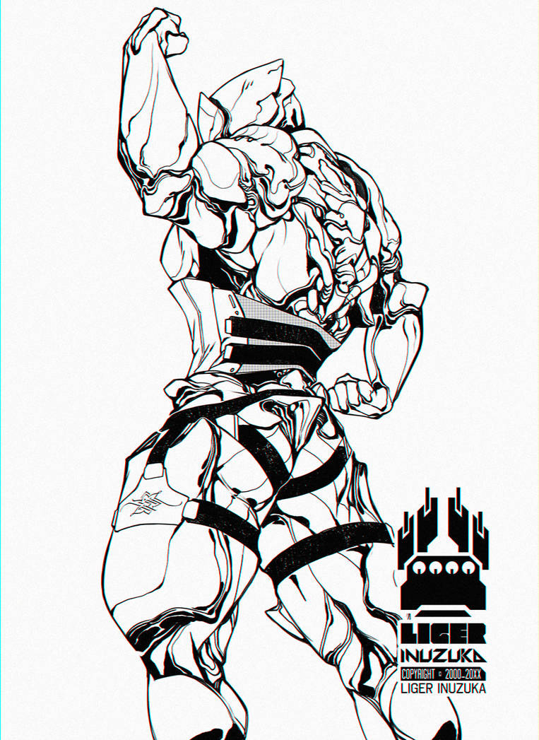 763x1047 inktober warframe koi - Liger Drawing