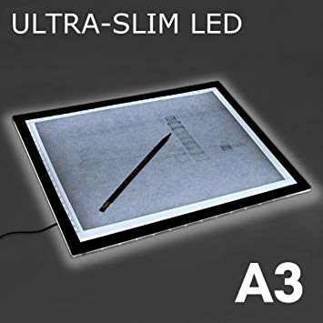 355x355 led light box pad ultra slim brightness adjustable - Light Box Drawing