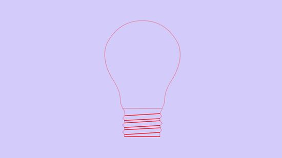 550x309 How To Draw A Light Bulb Steps - Light Bulb Line Drawing