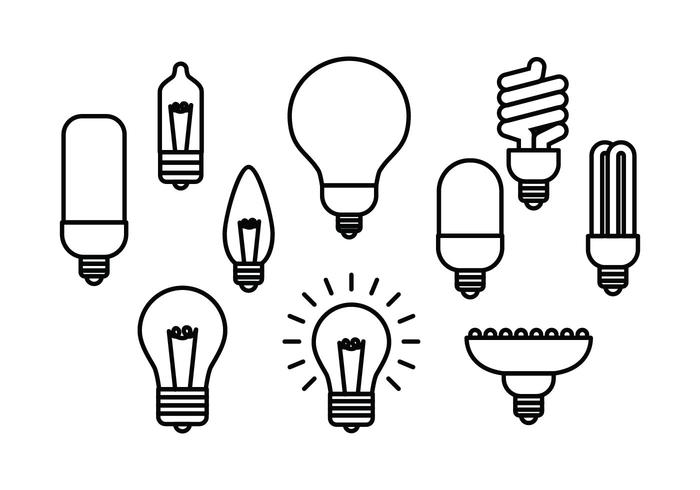 700x490 Light Bulb Line Icon Vector - Light Bulb Line Drawing