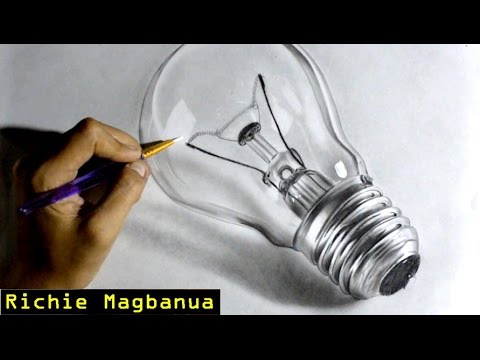 480x360 Drawing Realistic Light Bulb - Light Bulb Pencil Drawing