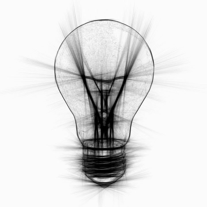 720x720 Drawn Light Bulb Pencil - Light Bulb Pencil Drawing