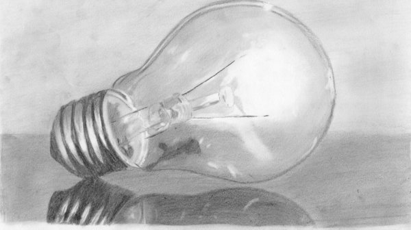 600x336 Light Bulb Pencil Drawing - Light Bulb Pencil Drawing