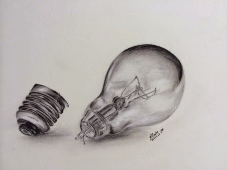 456x342 Light Bulb Pencil Drawing - Light Bulb Pencil Drawing