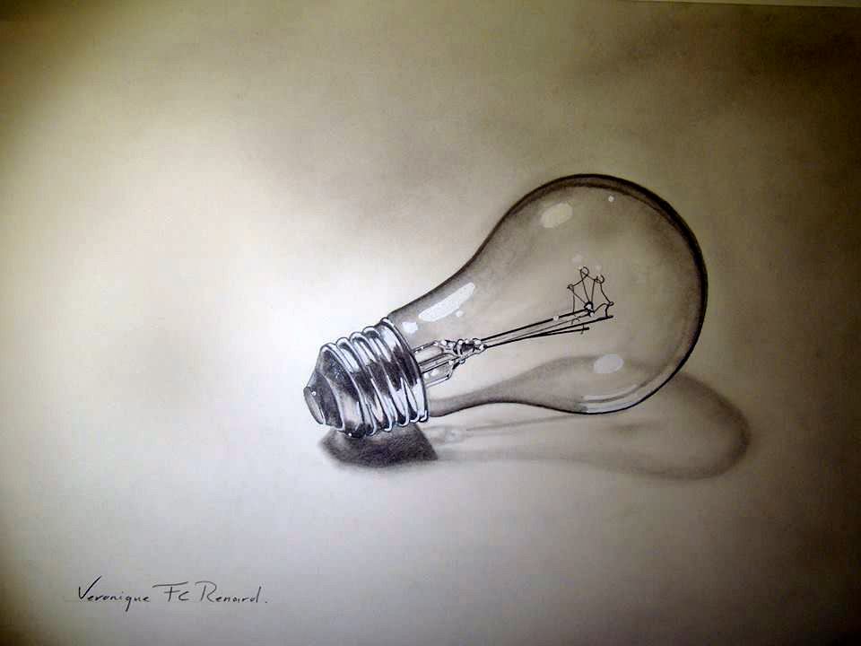 960x720 Veronique Renard - Light Bulb Pencil Drawing