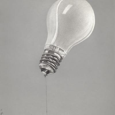 400x400 Drawing, Pencil, Lightbulb - Light Bulb Pencil Drawing