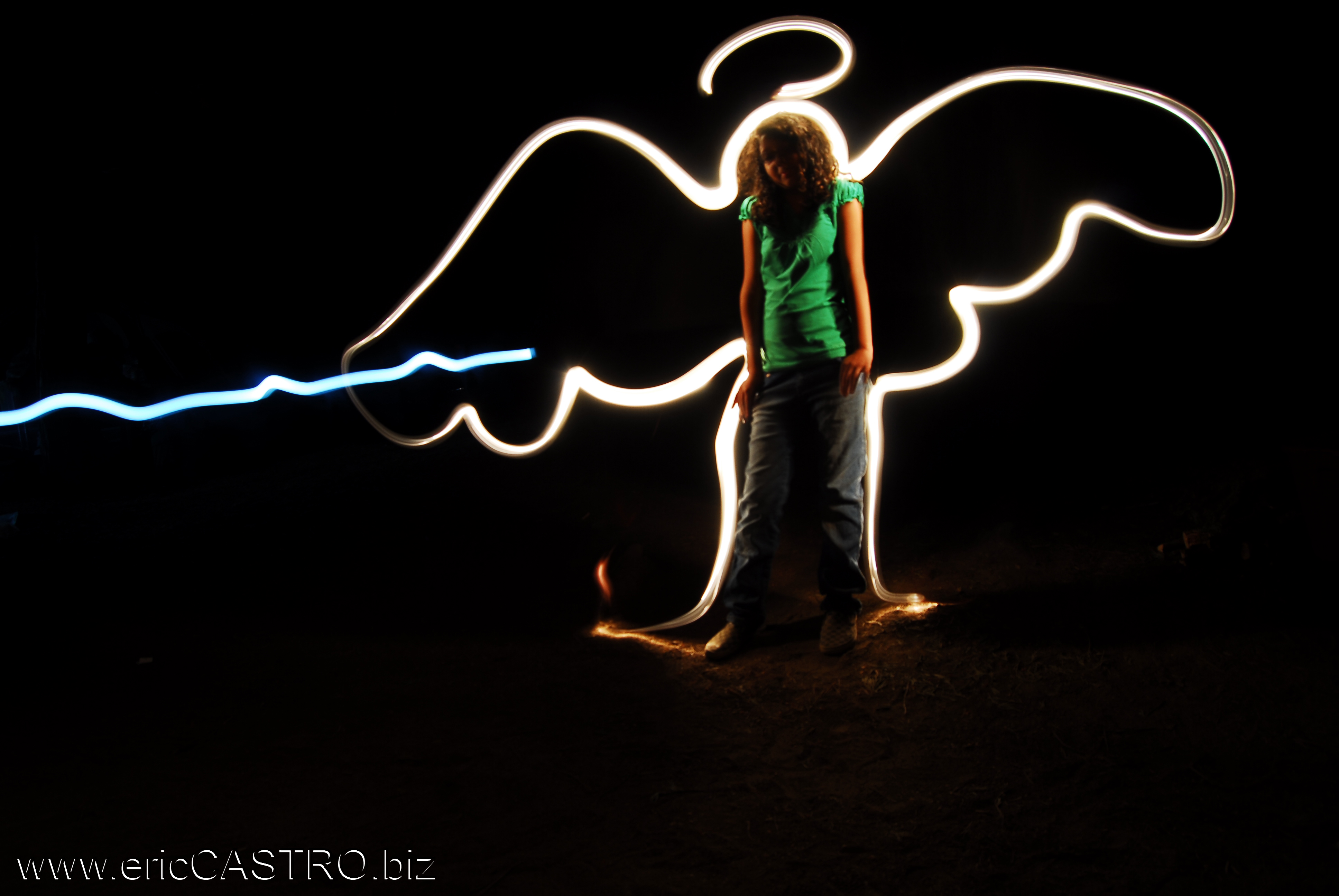 3872x2592 Light Drawing Angel Photo Page - Light Drawing