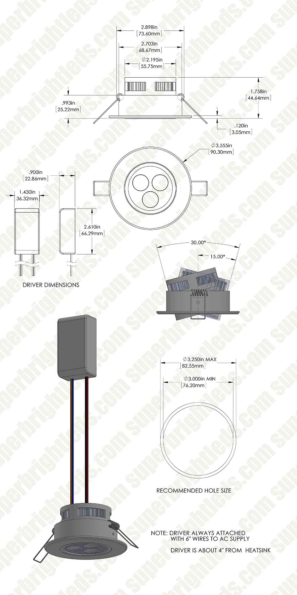 950x1900 Led Recessed Light Fixture - Light Fixture Drawing