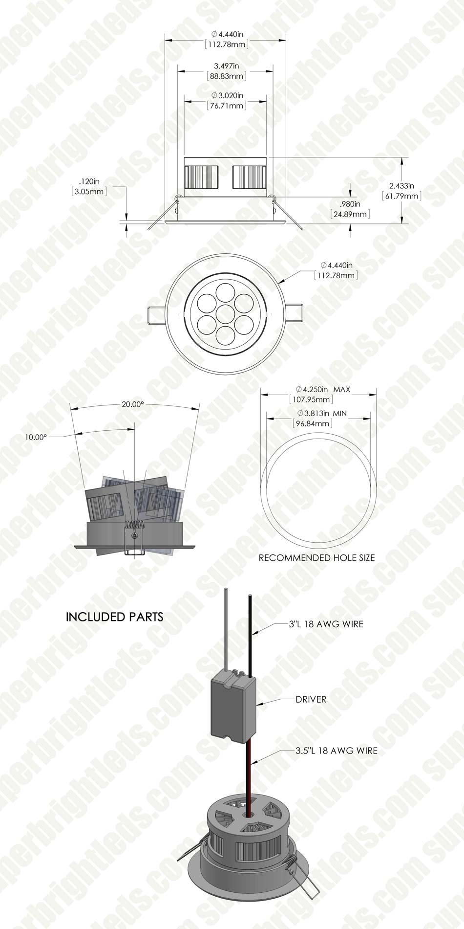 950x1900 Led Recessed Light Fixture - Light Fixture Drawing