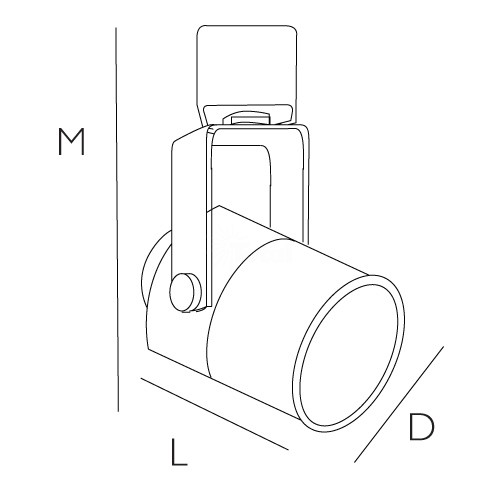 500x500 Led White Mini Round Track Light Fixture Head Warm White - Light Fixture Drawing