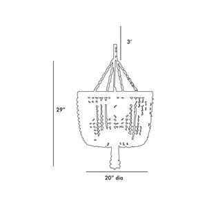 300x300 Arteriors Home Viola Chandelier Ivory Hanging Pendant - Light Fixture Drawing