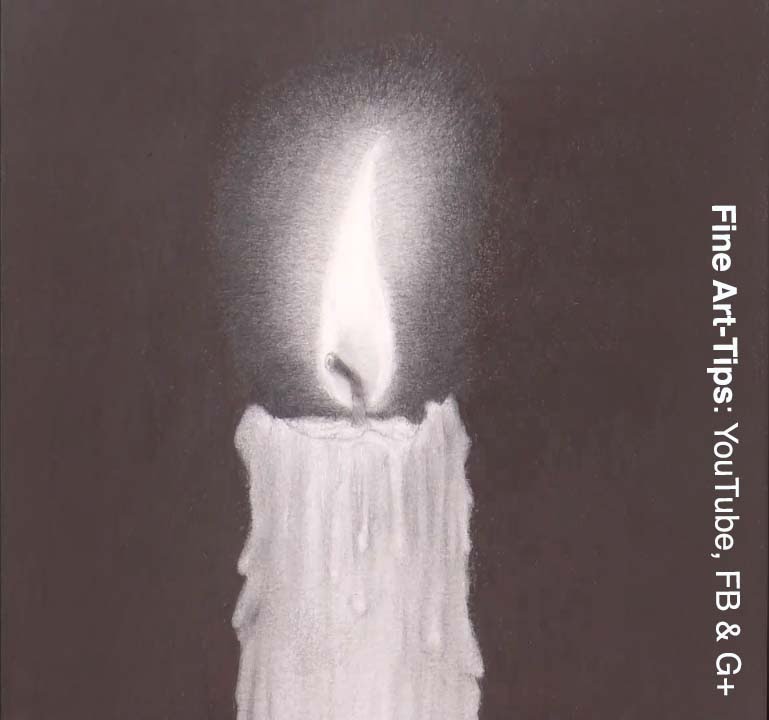 769x720 How To Draw A Candle With Pencil - Light Pencil Drawing