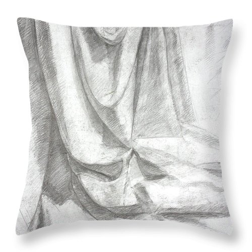 500x500 sketched curtain light shades pencil drawing throw pillow for sale - Light Pencil Drawing
