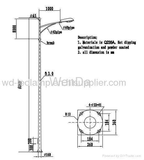 463x515 lighting columns street lighting pole from china manufacturer - Light Pole Drawing