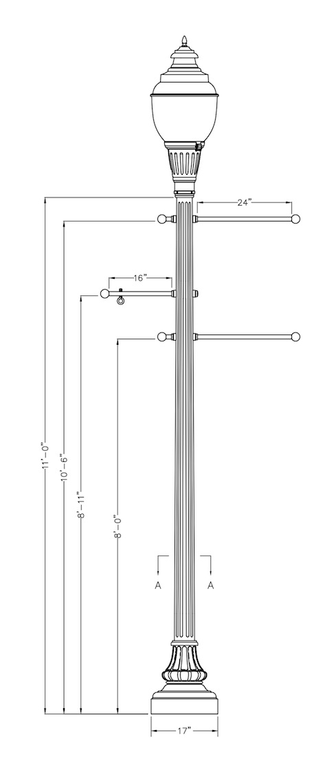 473x1100 Lamp Drawing Lamp Post For Free Download - Light Post Drawing