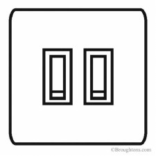 225x225 Electrical Switches Rocker Light Switches Georgian Rope - Light Switch Drawing