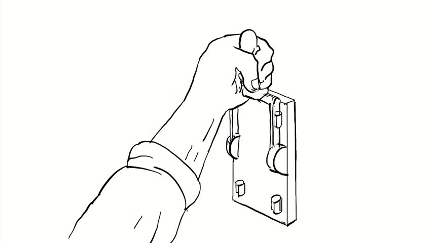 852x480 Light Switch Drawing Stock Video Footage - Light Switch Drawing