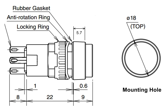 548x361 Switch Push Button + Light - Light Switch Drawing