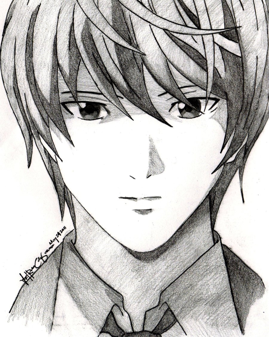 Light Yagami Drawing at PaintingValley.com | Explore collection of