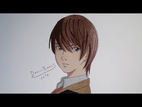 480x360 How To Draw Light Yagami - Light Yagami Drawing