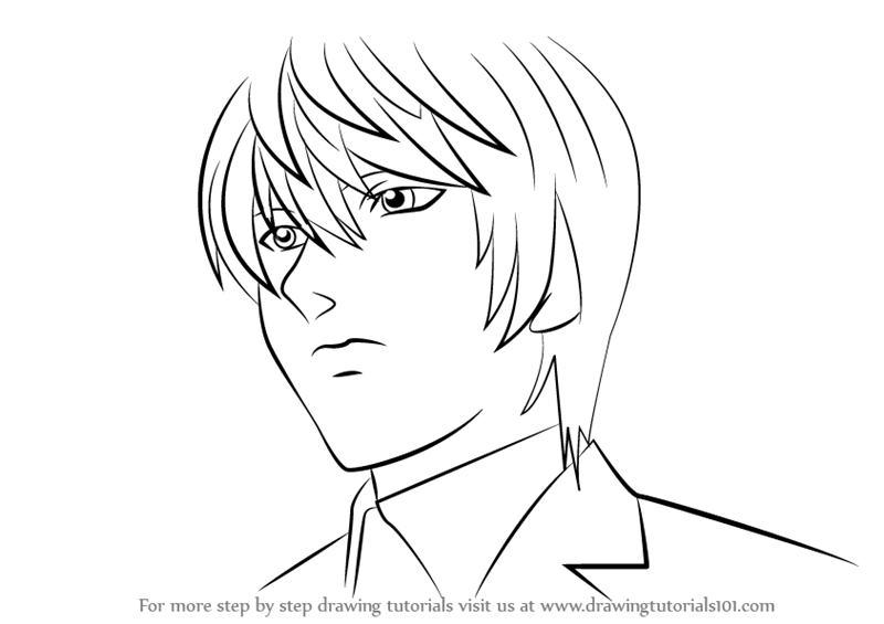 800x565 Learn How To Draw Light Yagami From Death Note - Light Yagami Drawing