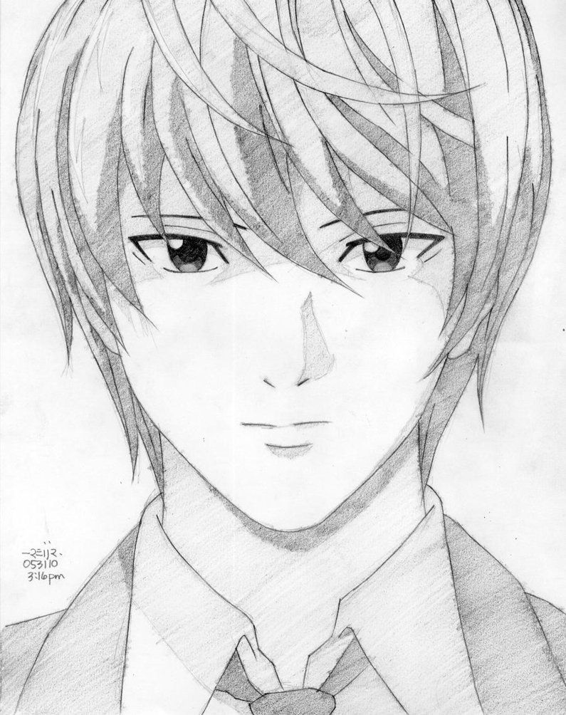 795x1004 Yagami Raito - Light Yagami Drawing