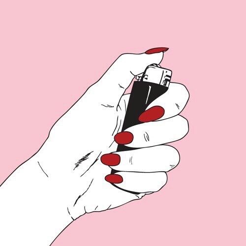500x500 imagem de pink, hand, and lighter drawing ideas art, moon - Lighter Drawing
