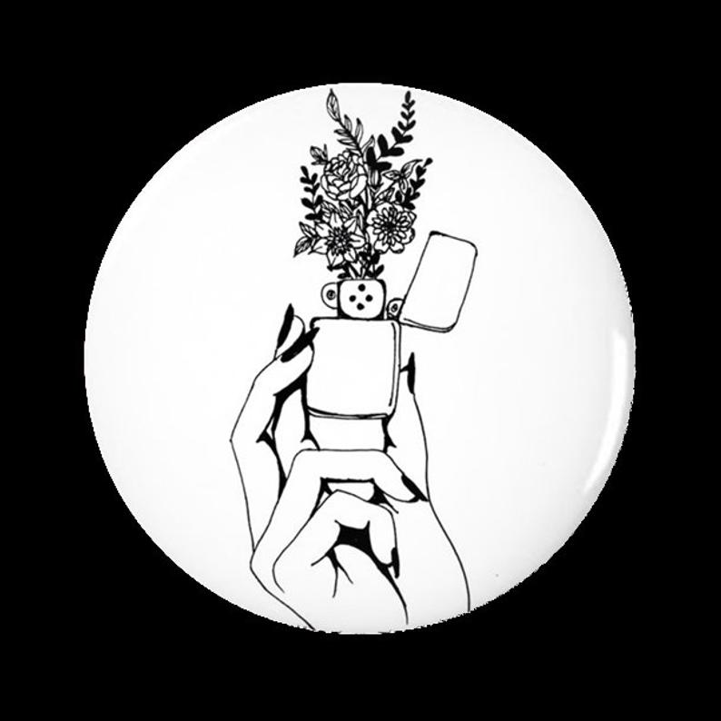 794x794 minimal modern edgy line drawing hand holding a lighter etsy - Lighter Drawing