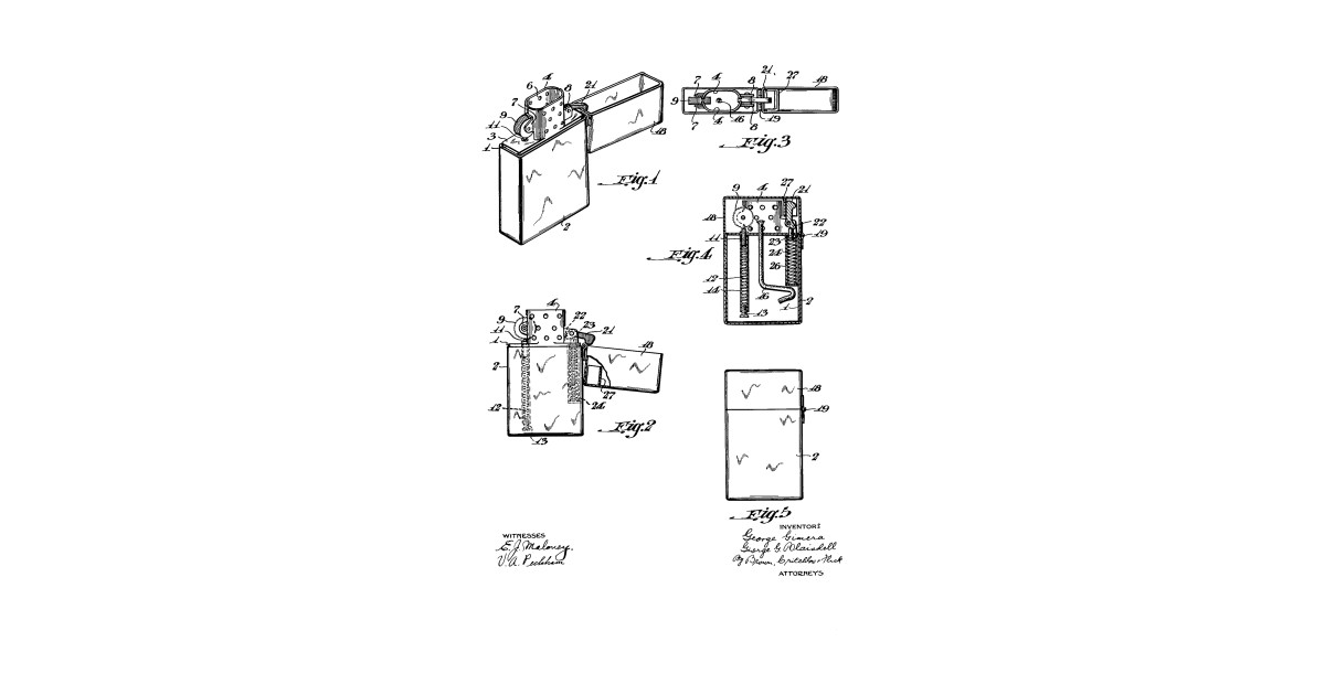 1200x630 pocket lighter vintage patent hand drawing - Lighter Drawing
