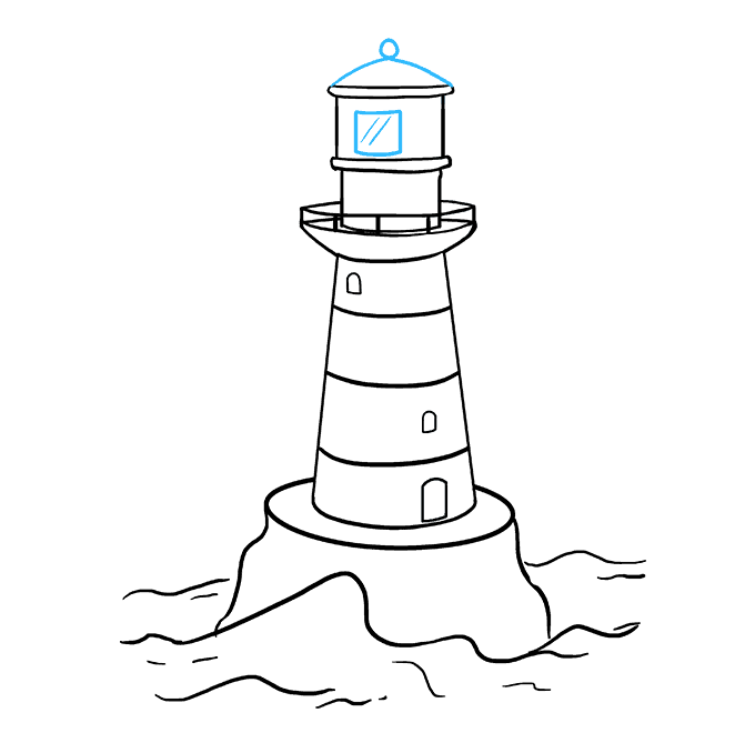 680x678 How To Draw A Lighthouse - Lighthouse Drawing