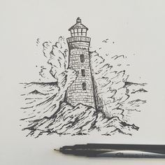 236x236 Wrapping Up The Lighthouse Lighthouse Bold Black - Lighthouse Drawing