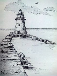 236x314 Light House Drawings Lighthouse Drawing Royalty Free Stock - Lighthouse Drawing