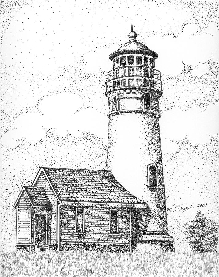 713x900 Cape Blanco Lighthouse Drawing - Lighthouse Drawing