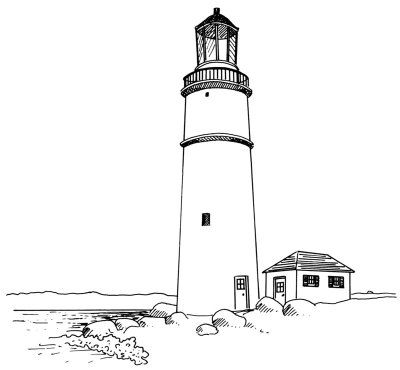 400x370 How To Draw Lighthouses Howstuffworks - Lighthouse Drawing
