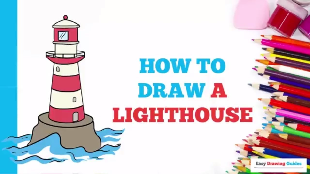 1280x720 How To Draw A Lighthouse In A Few Easy Steps Drawing Tutorial - Lighthouse Drawing Easy