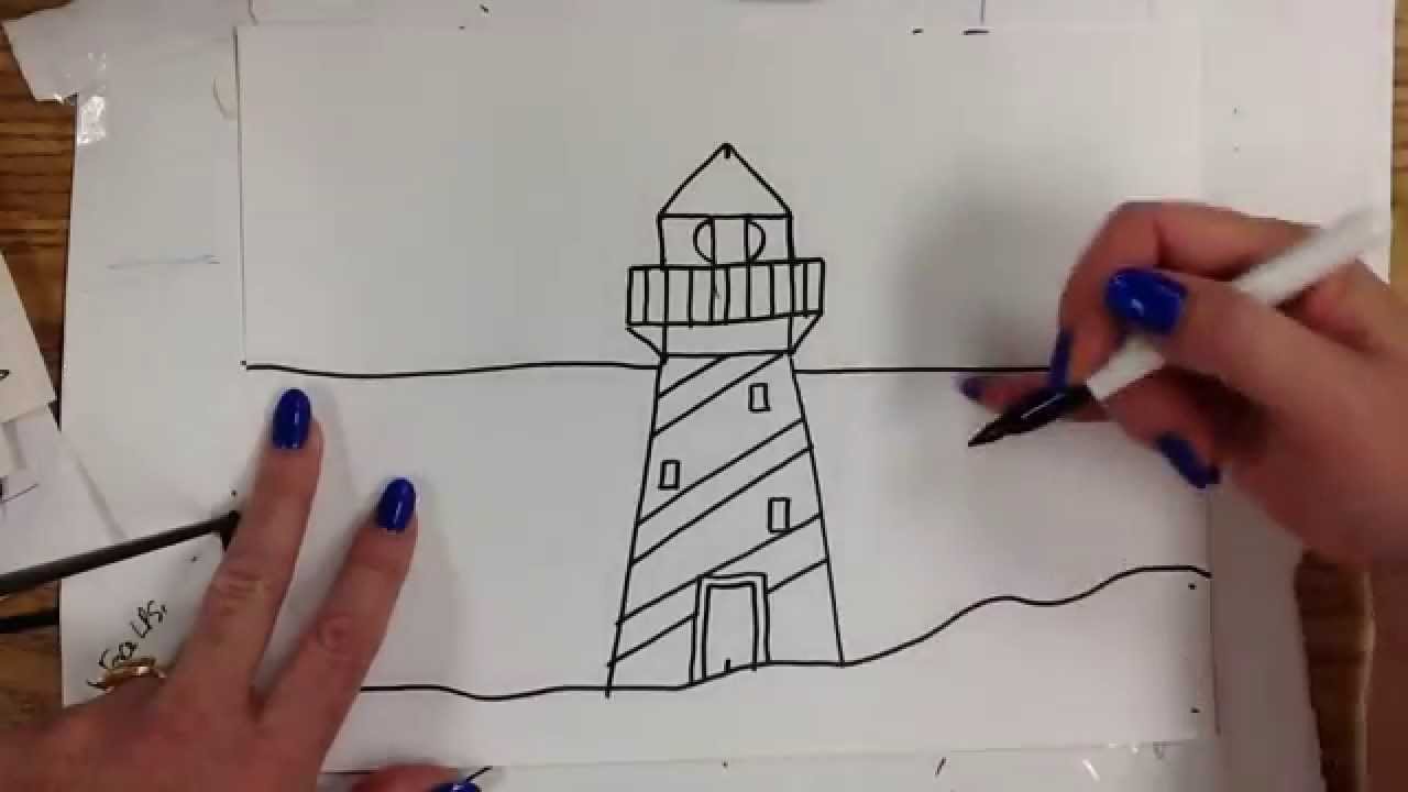 1280x720 Kids Can Draw Lighthouse - Lighthouse Drawing Easy