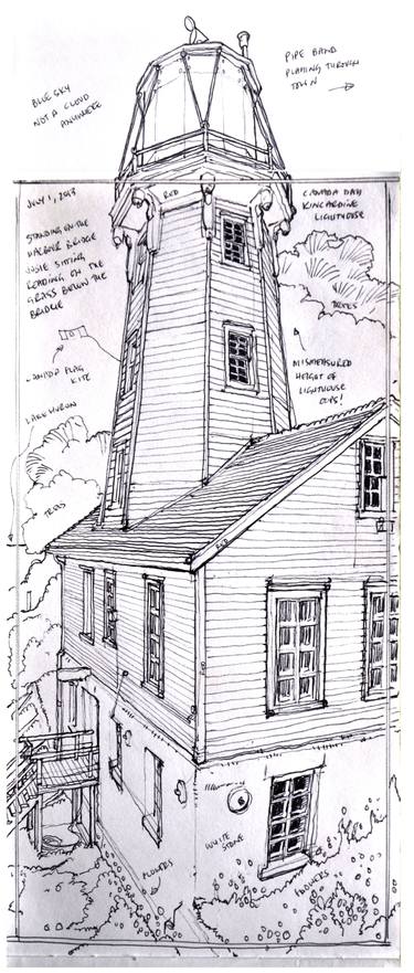 375x881 Kincardine Lighthouse Drawing - Lighthouse Drawing Images