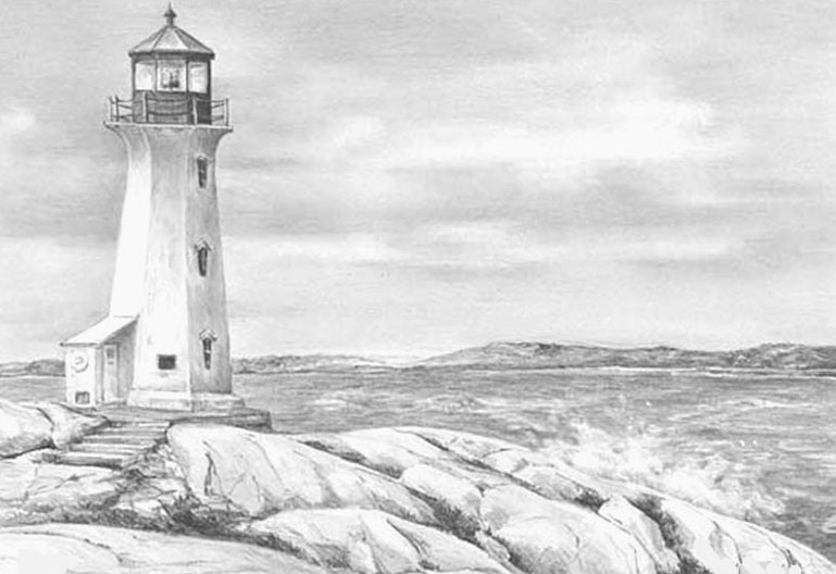 769x528 Lighthouse Drawing - Lighthouse Drawing Images