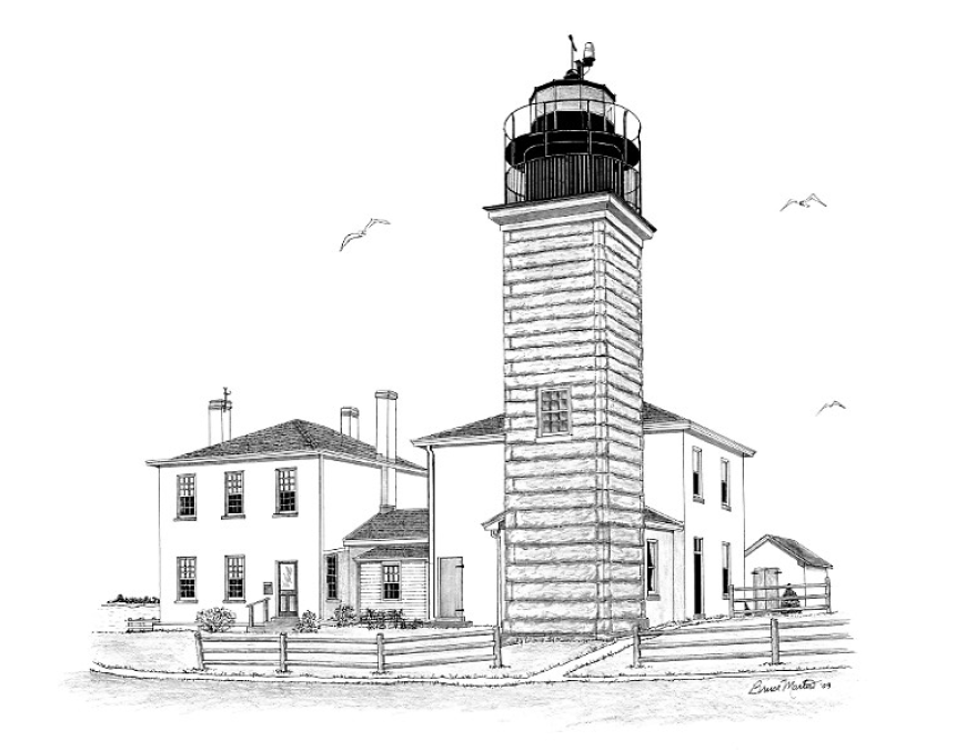 879x675 Rhode Island Lighthouses - Lighthouse Drawing Images