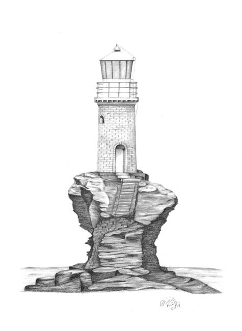 475x650 Stunning Lighthouses Colored Pencil Drawings And Illustrations - Lighthouse Drawing Images