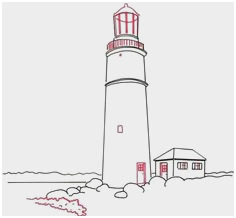 236x218 Lighthouse Drawing Tutorial Fabulous Step Lighthouses How - Lighthouse Drawing Simple