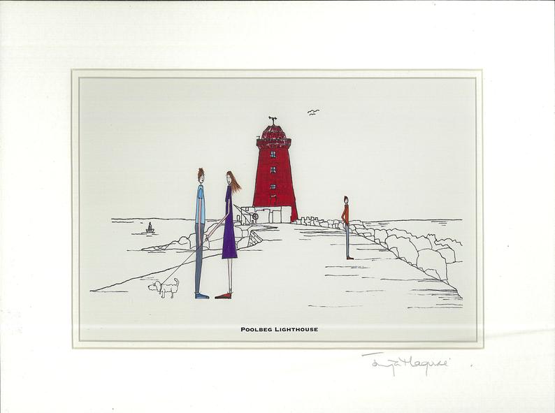 794x591 Poolbeg Lighthouse Line Drawing - Lighthouse Line Drawing