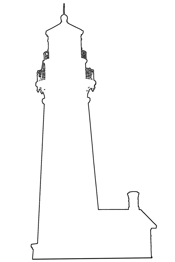 683x1024 Yaquina Head Lighthouse Line Drawing - Lighthouse Line Drawing