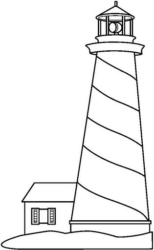 315x512 Simple Lighthouse Outline - Lighthouse Line Drawing