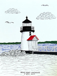 227x300 Frederic Kohli - Lighthouse Pencil Drawing
