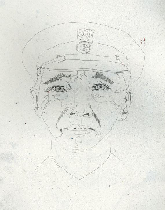 570x725 Original Pencil Drawing Lighthouse Keeper Portrait Etsy - Lighthouse Pencil Drawing