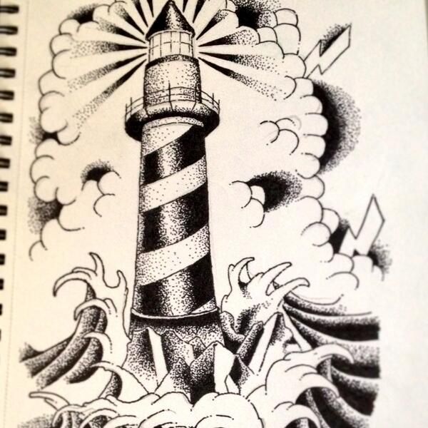 600x600 Image Result For Lighthouse Tattoo Flash D R A W I N G - Lighthouse Tattoo Drawing