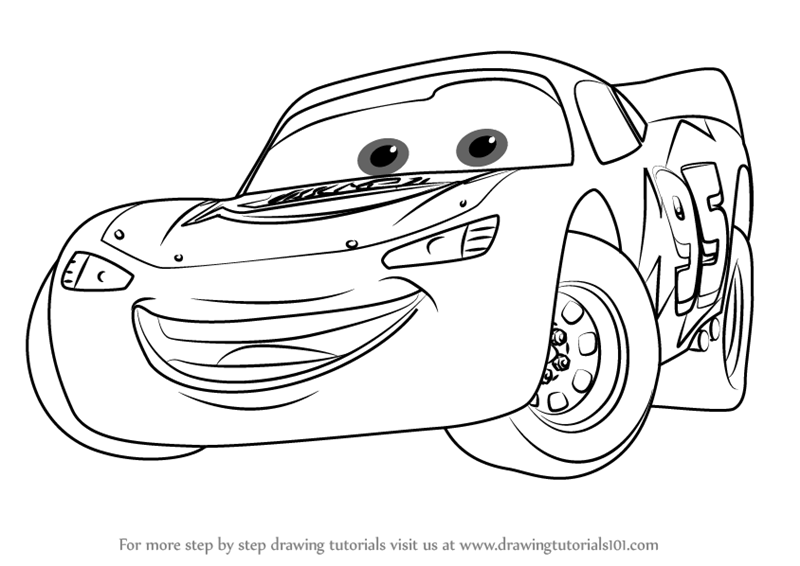 800x566 learn how to draw lightning mcqueen from cars - Lighting Mcqueen Drawing