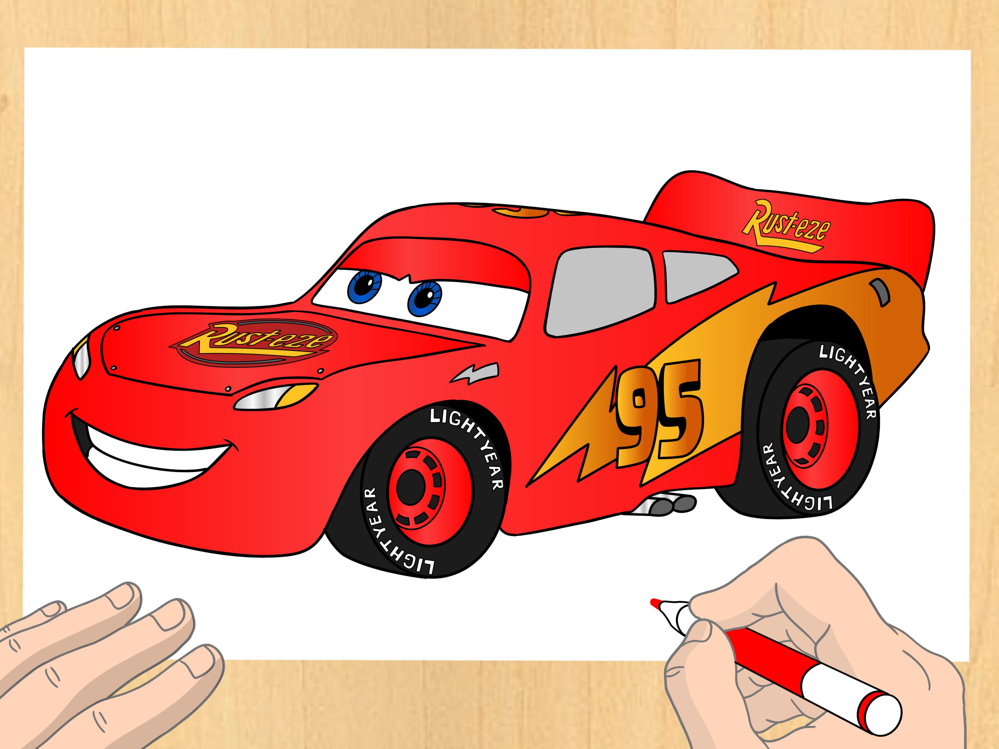 3200x2400 how to draw lightning mcqueen steps - Lighting Mcqueen Drawing
