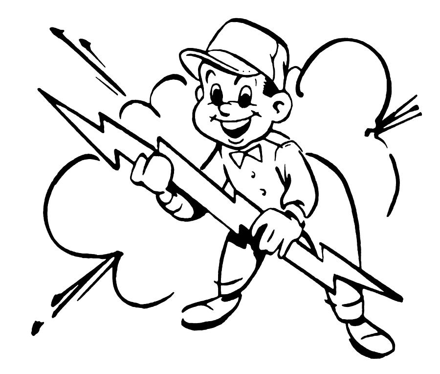 900x764 boy with lightning bolt - Lightning Bolt Drawing